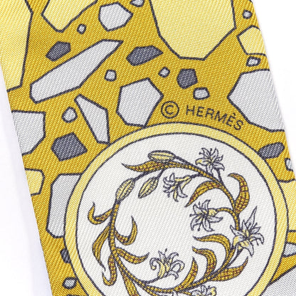 Hermes Silk La Danse Des Amazones Twilly Gris White Gold 3 of 4