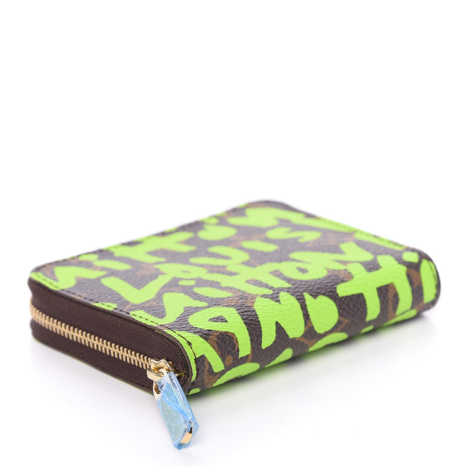 Louis Vuitton Monogram Graffiti Zippy Coin Purse Wallet Green 4 of 10