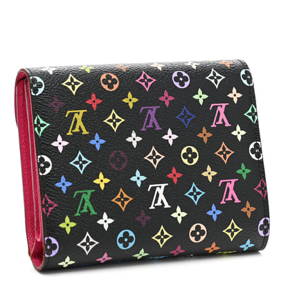 Louis Vuitton Monogram Multicolor Joey Wallet Black Grenade 3 of 9