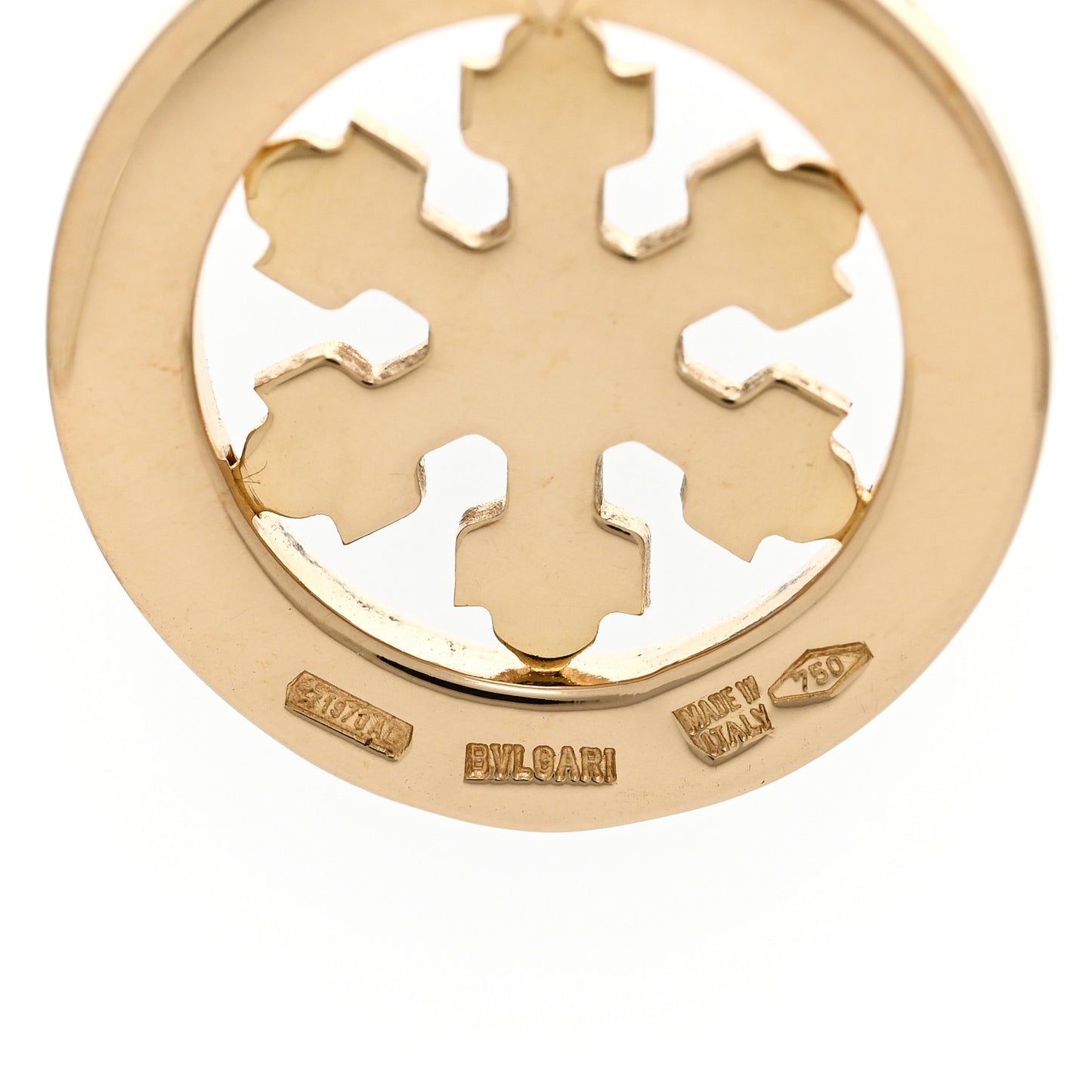 18K Yellow Gold Tondo Snowflake Charm
