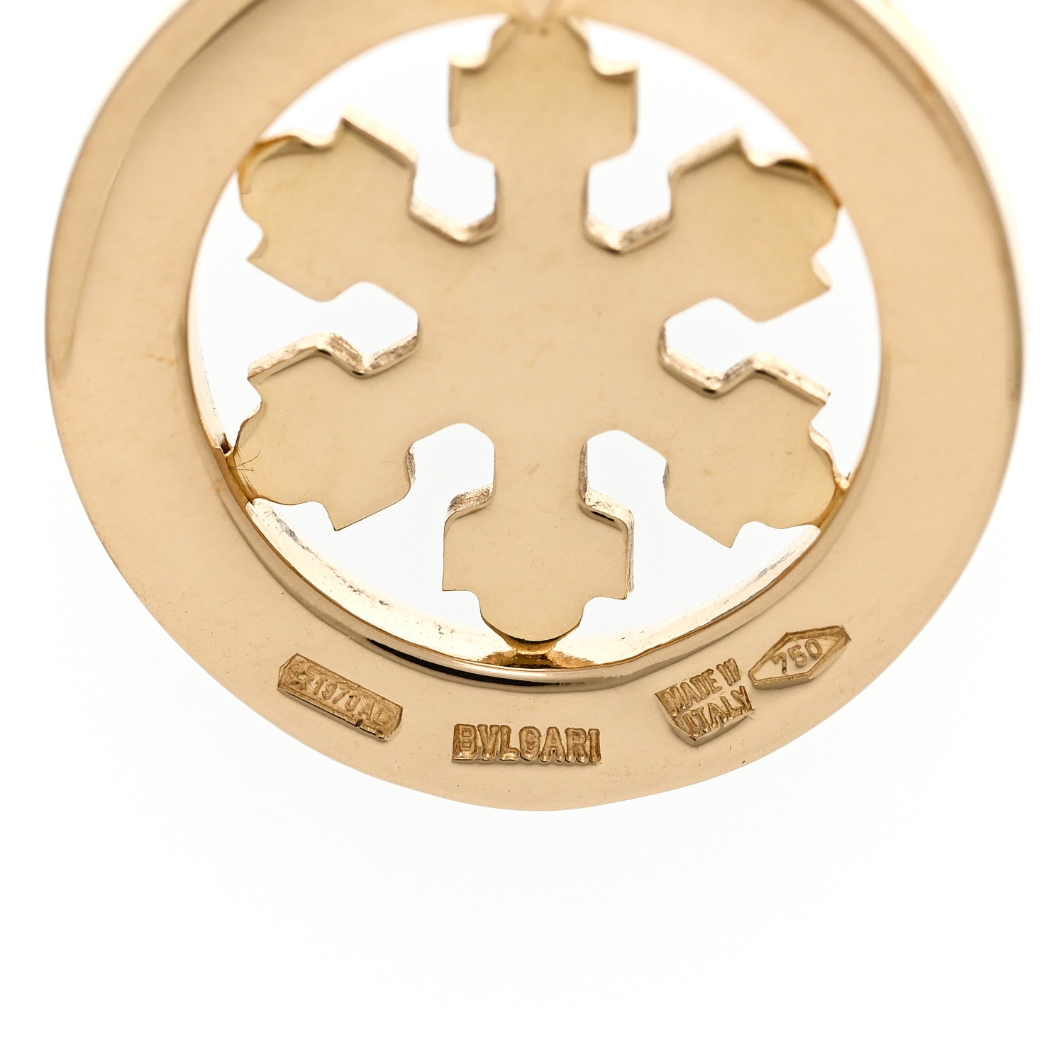 Bulgari 18K Yellow Gold Tondo Snowflake Charm 4 of 4