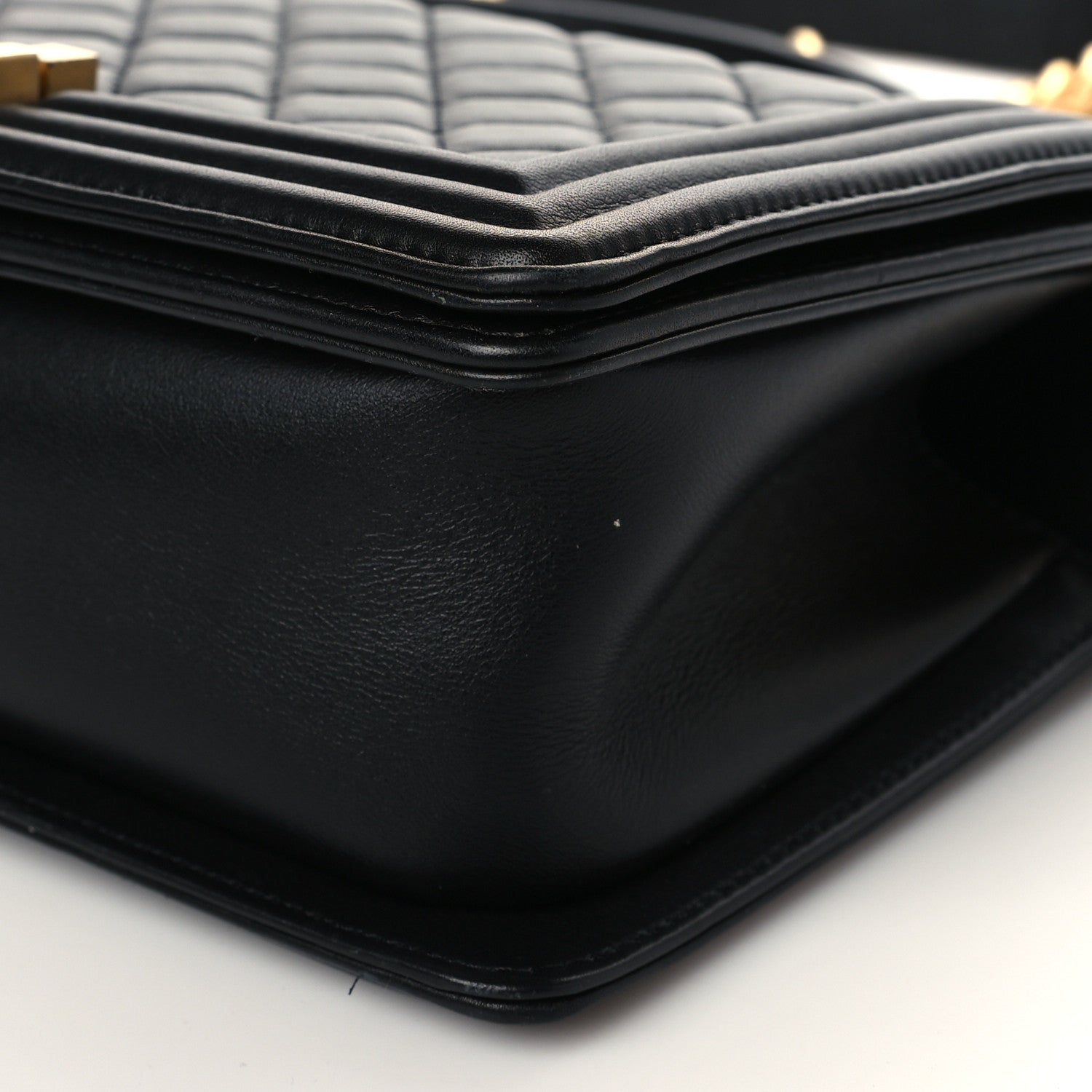 Chanel Calfskin Medium Boy Logo Top Handle Flap Black 9 of 10