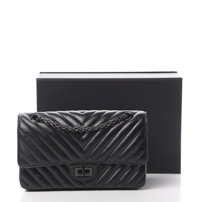 Chanel Aged Calfskin Chevron Quilted 2.55 Reissue 225 Flap So Black 12 of 12