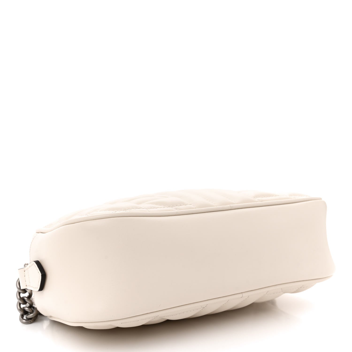 Gucci Calfskin Matelasse Aria Small GG Marmont Chain Shoulder Bag Mystic White 4 of 12
