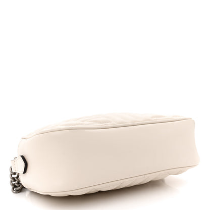 Gucci Calfskin Matelasse Aria Small GG Marmont Chain Shoulder Bag Mystic White 4 of 12