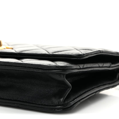 Chanel Lambskin Quilted CC Pearl Crush Wallet on Chain WOC Black 11 of 11