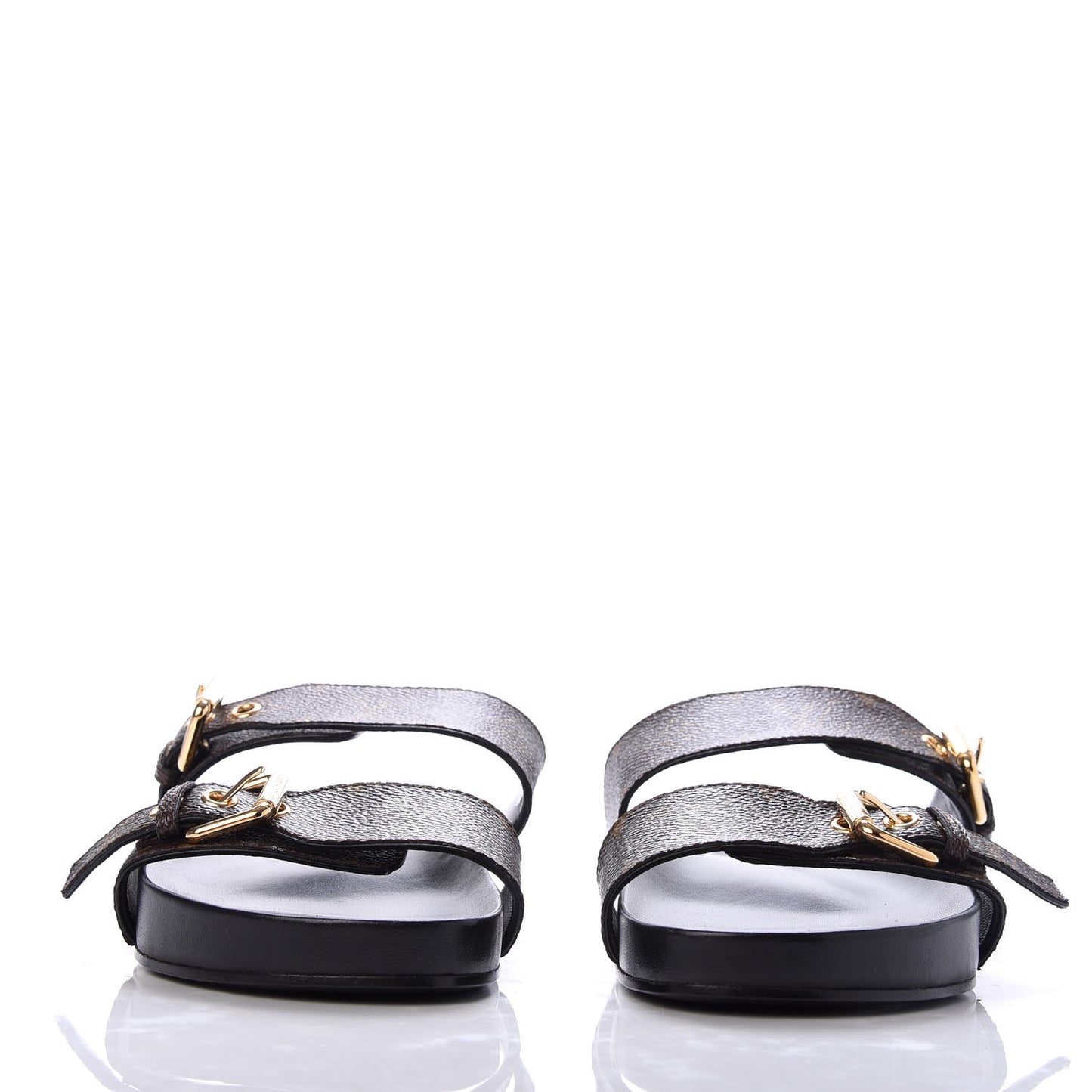 Monogram Bom Dia Mule Sandals 36 Black