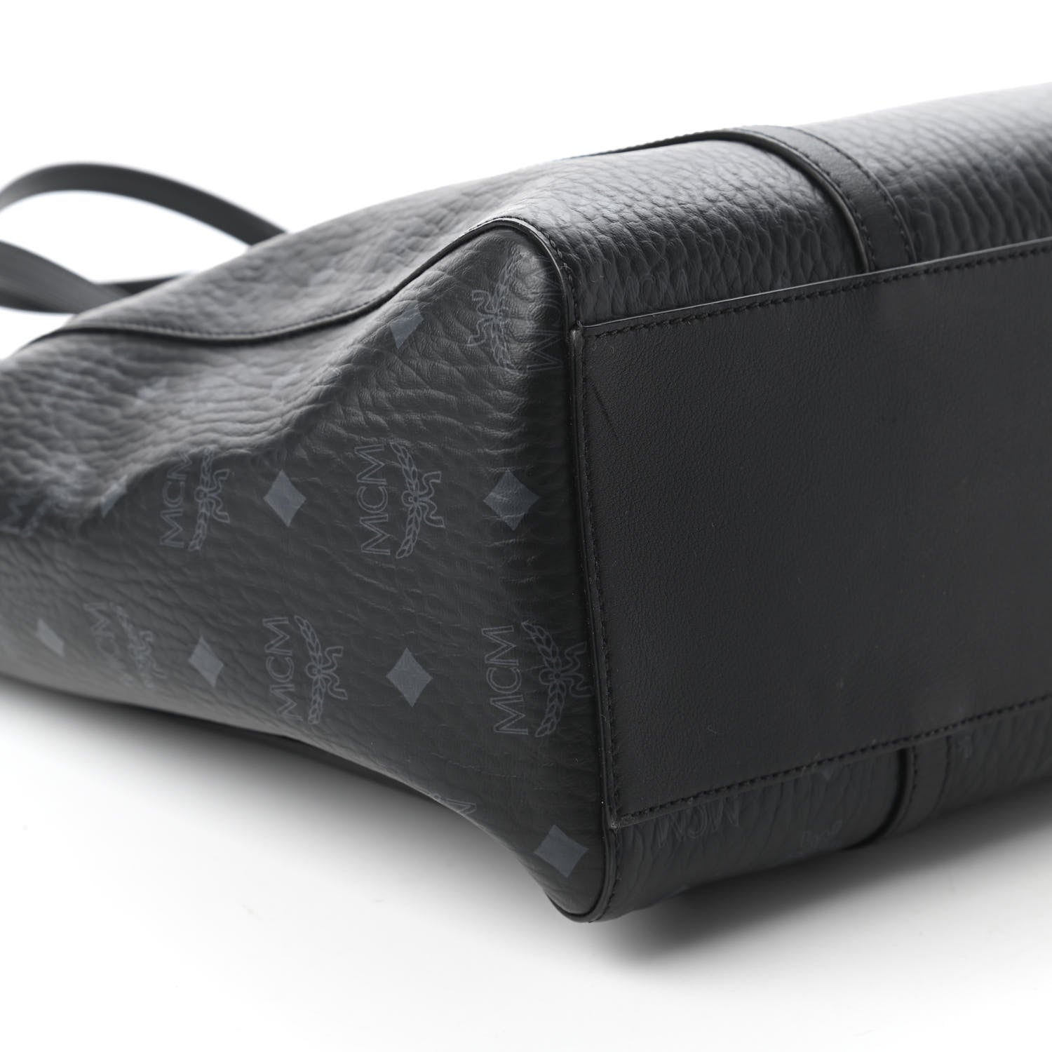 MCM Visetos Toni Shopper Tote Black 6 of 10