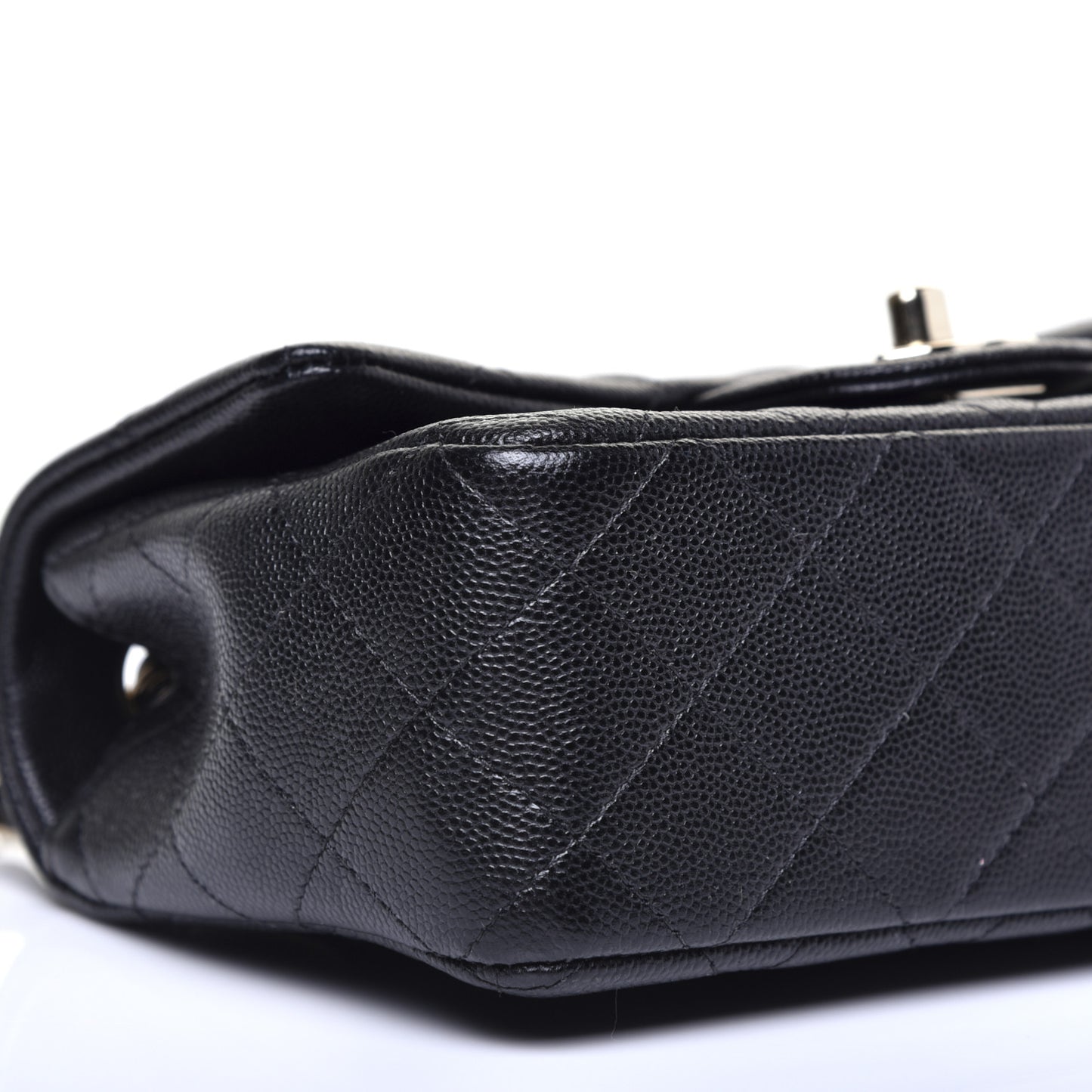 Caviar Quilted Mini Rectangular Flap Black