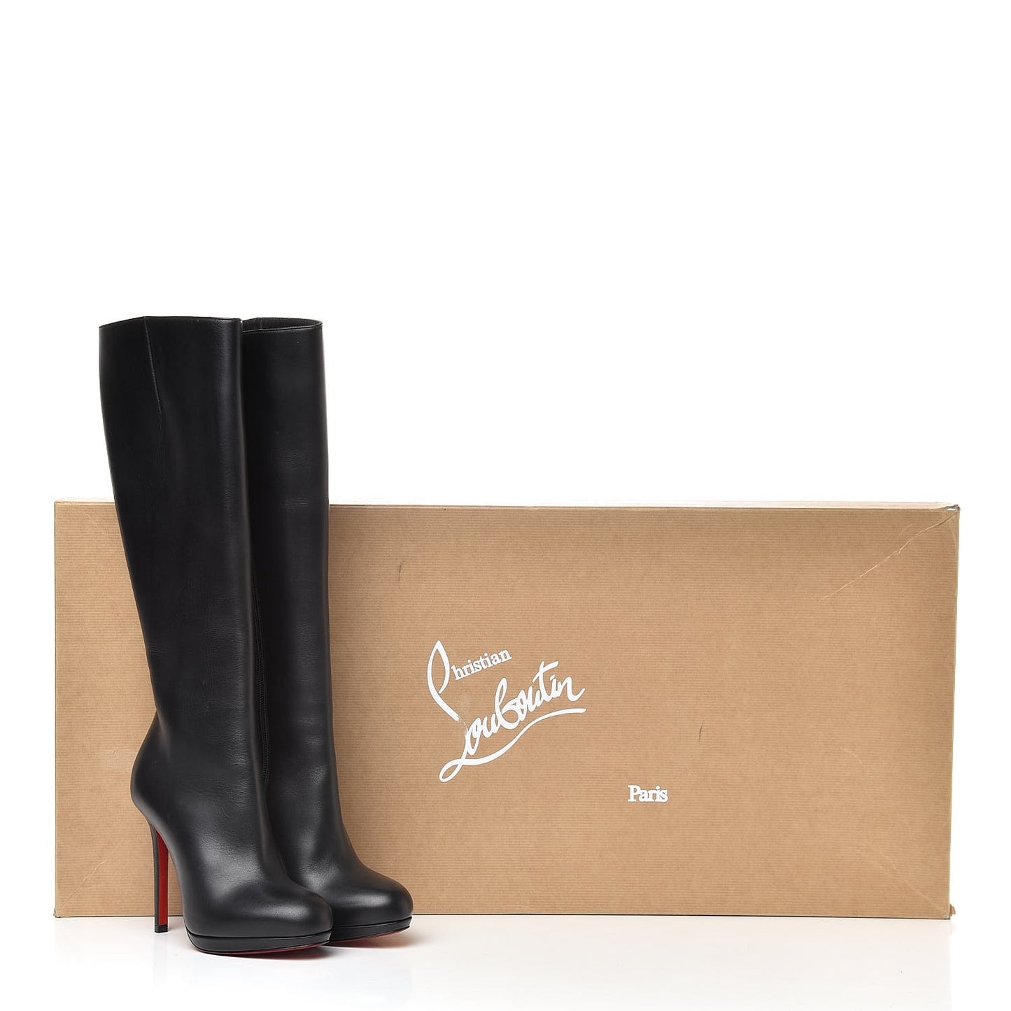 Calfskin Botalili 100 Tall Boots 35 Black