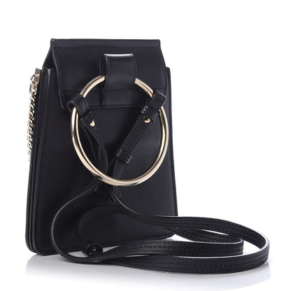 Chloe Smooth Calfskin Little Horses Embroidered Mini Faye Bracelet Bag Black 3 of 9