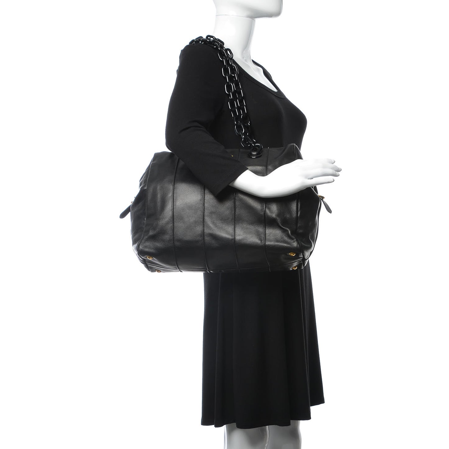 Soft Calf Shoulder Bag Black