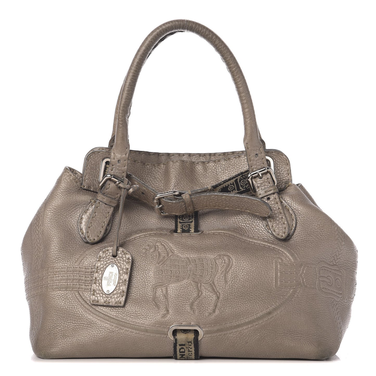Cuoio Romano Selleria Small Villa Borghese Tote Peltro