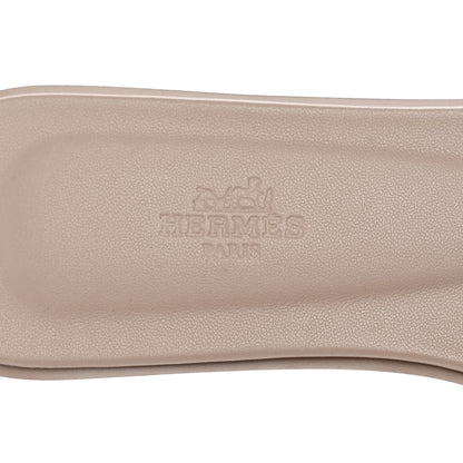 Hermes Box Calfskin Oran Sandals 39 Beige Mastic 7 of 8