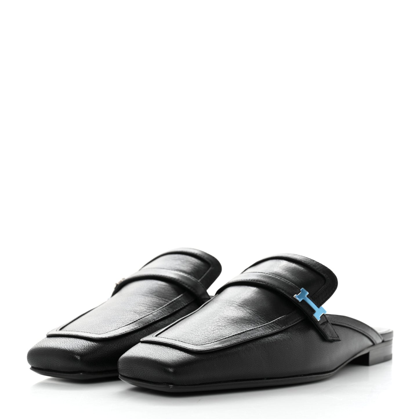 Goatskin Groupie Mules 38.5 Black