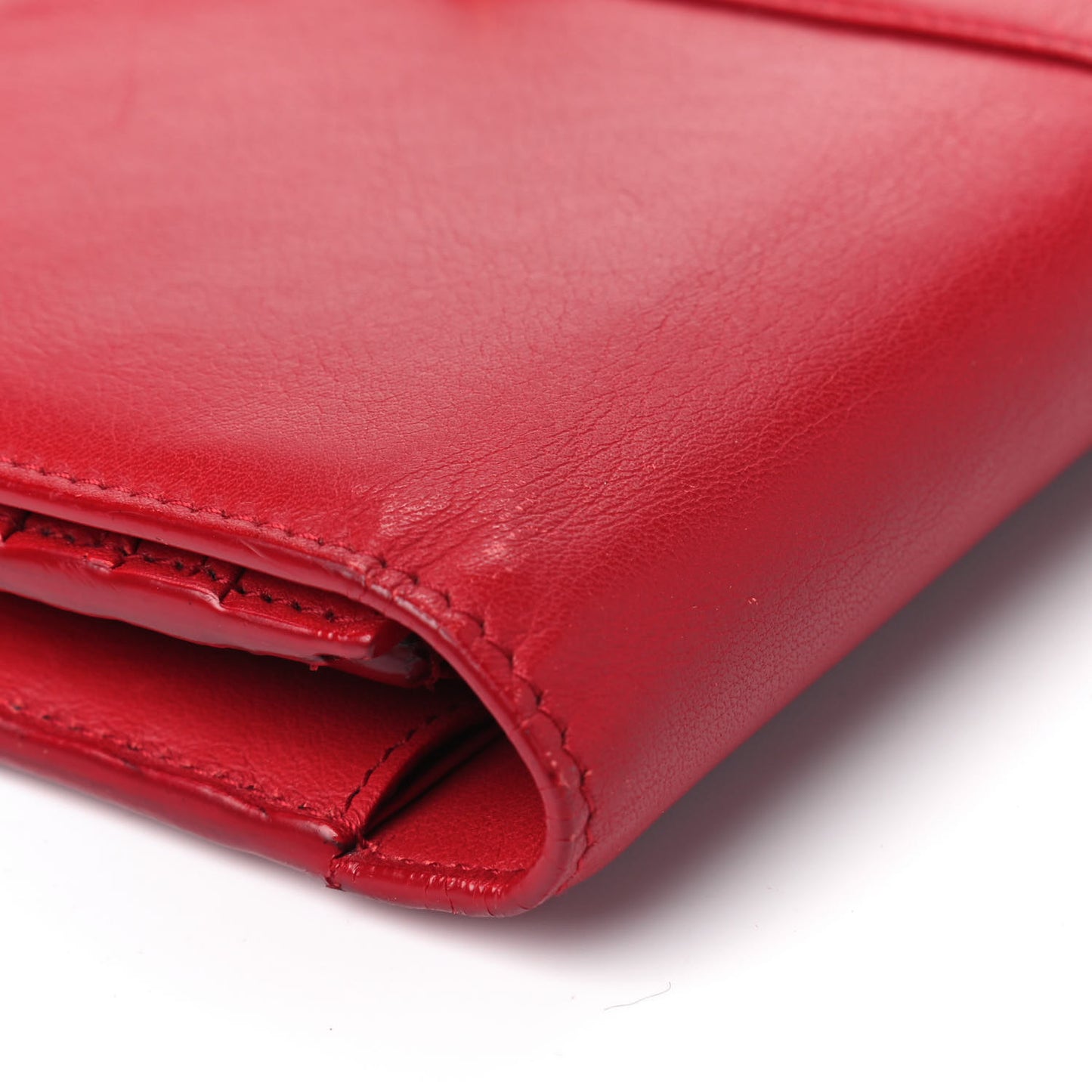 Calfskin Classic Y Ligne Wallet Red