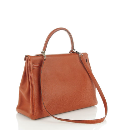 Hermes Buffle Skipper Kelly Retourne 35 Marron Glace 3 of 19