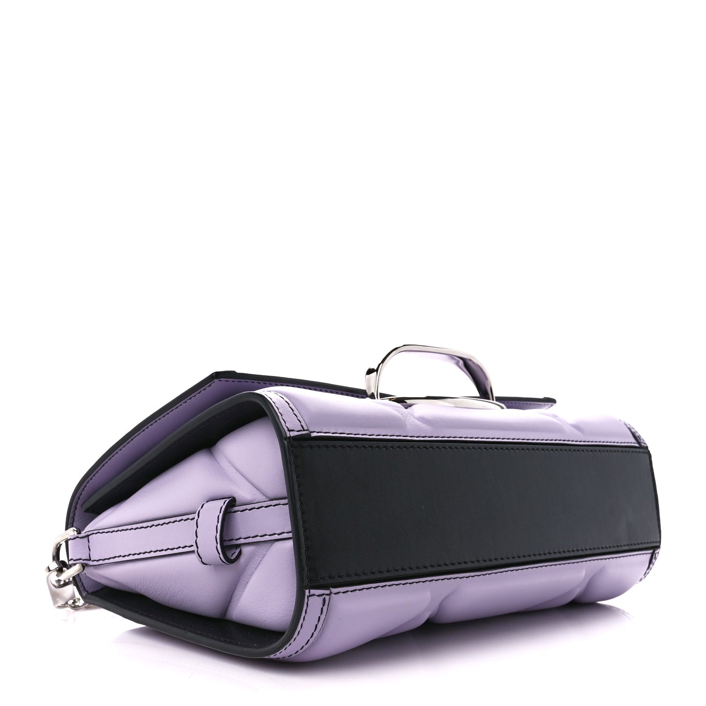 Calfskin The Story Quilted Shoulder Bag Lavender