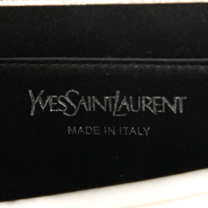 Saint Laurent Metallic Calfskin Monogram Large Belle De Jour Clutch Silver 6 of 9