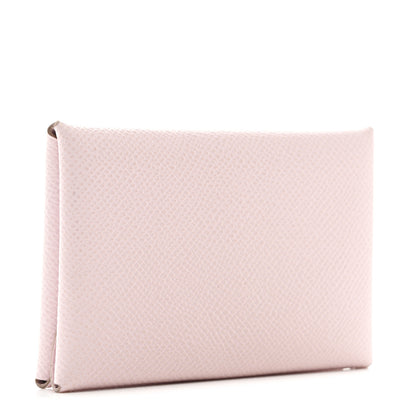 Hermes Epsom Calvi Duo Card Case Mauve Pale 3 of 8