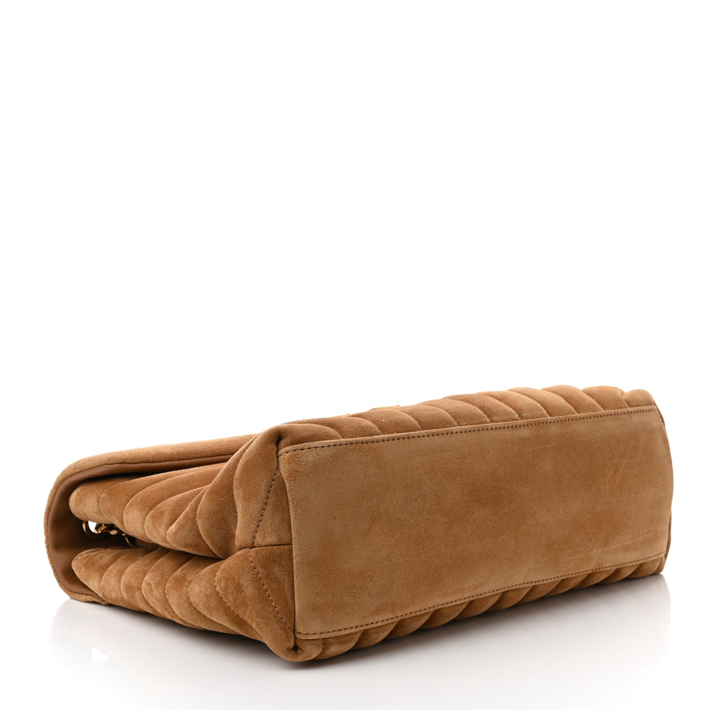 Suede Y Quilted Monogram Medium Loulou Chain Satchel Cinnamon