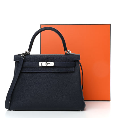 Hermes Togo Kelly Retourne 28 Bleu Nuit 11 of 11