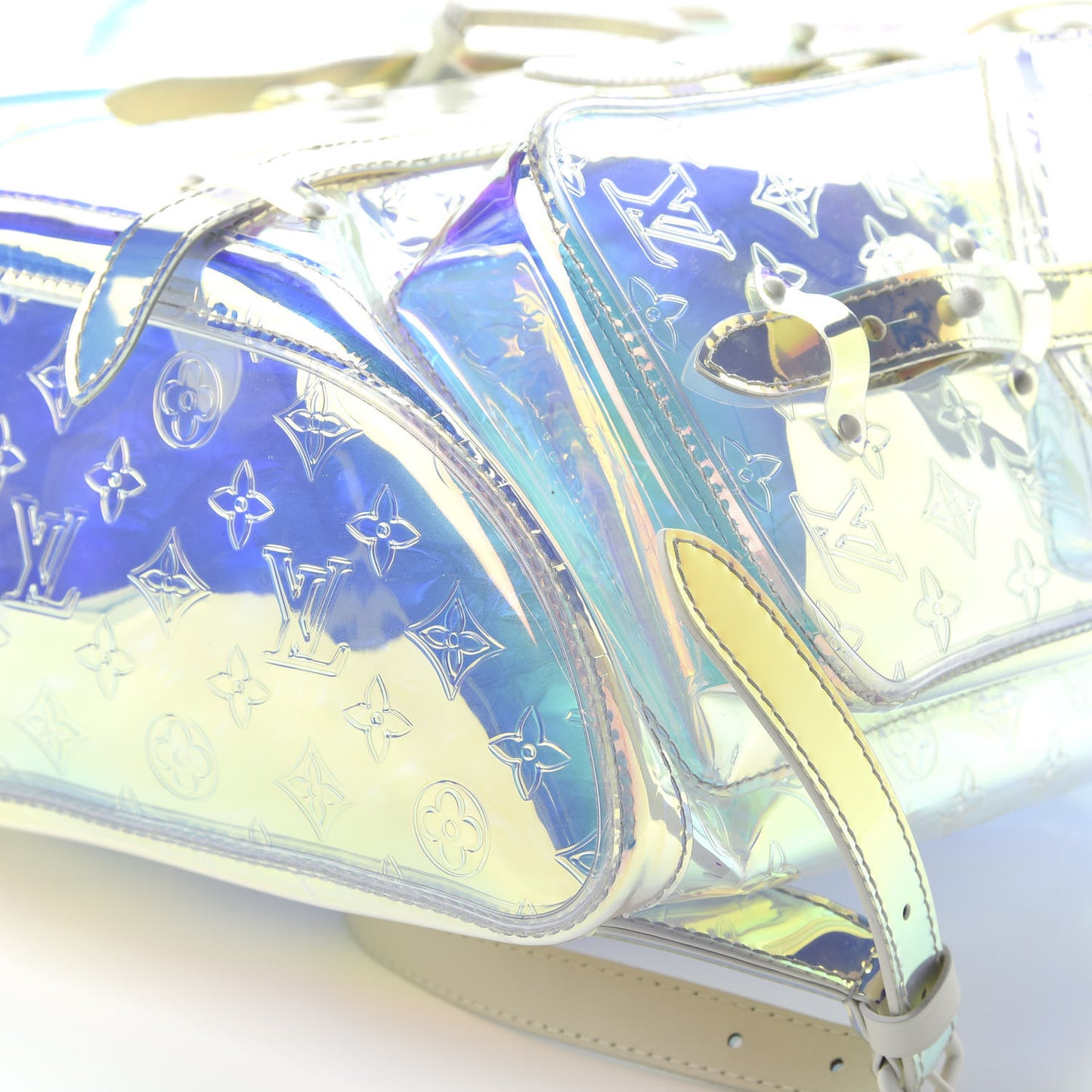 PVC Monogram Christopher Backpack GM Iridescent Prism