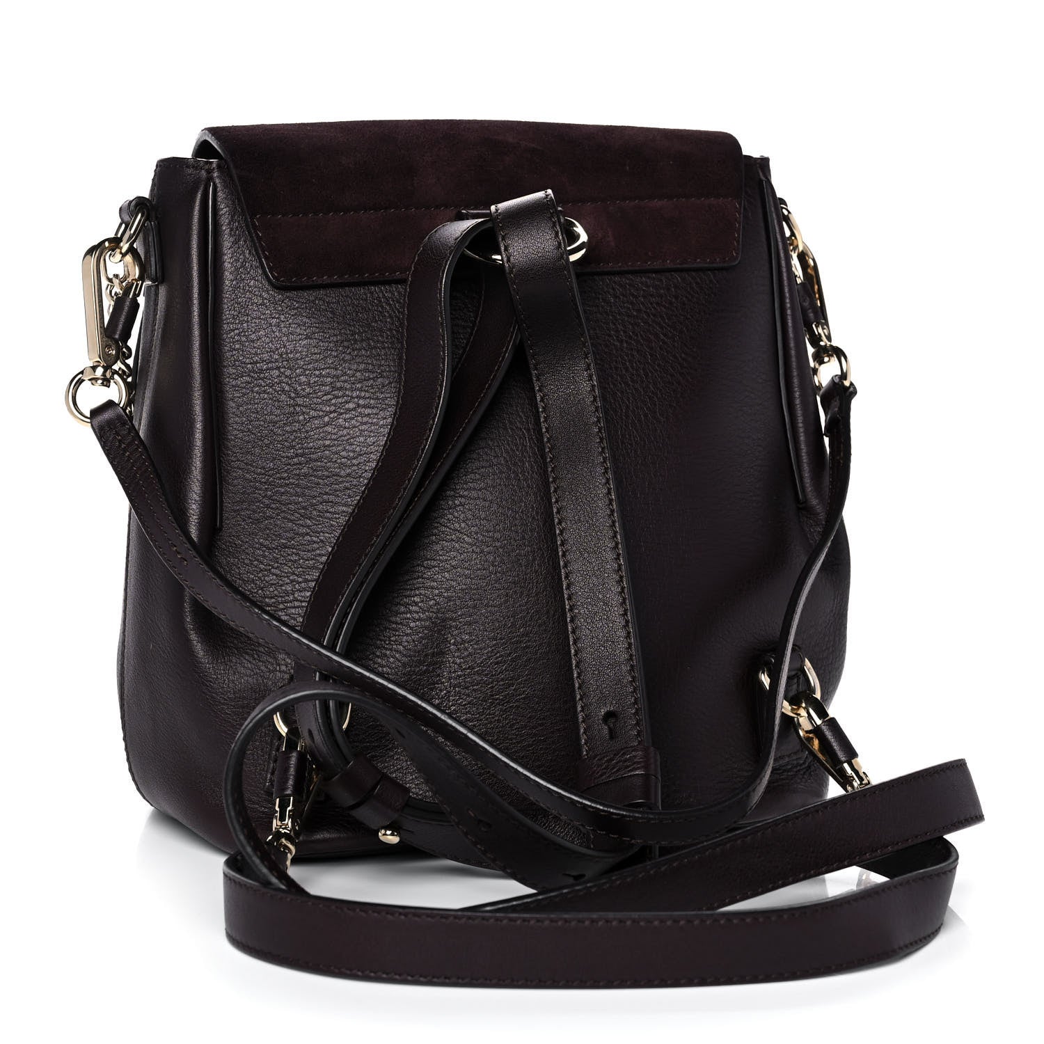 Chloe Suede Calfskin Small Faye Backpack Carbon Brown 3 of 18
