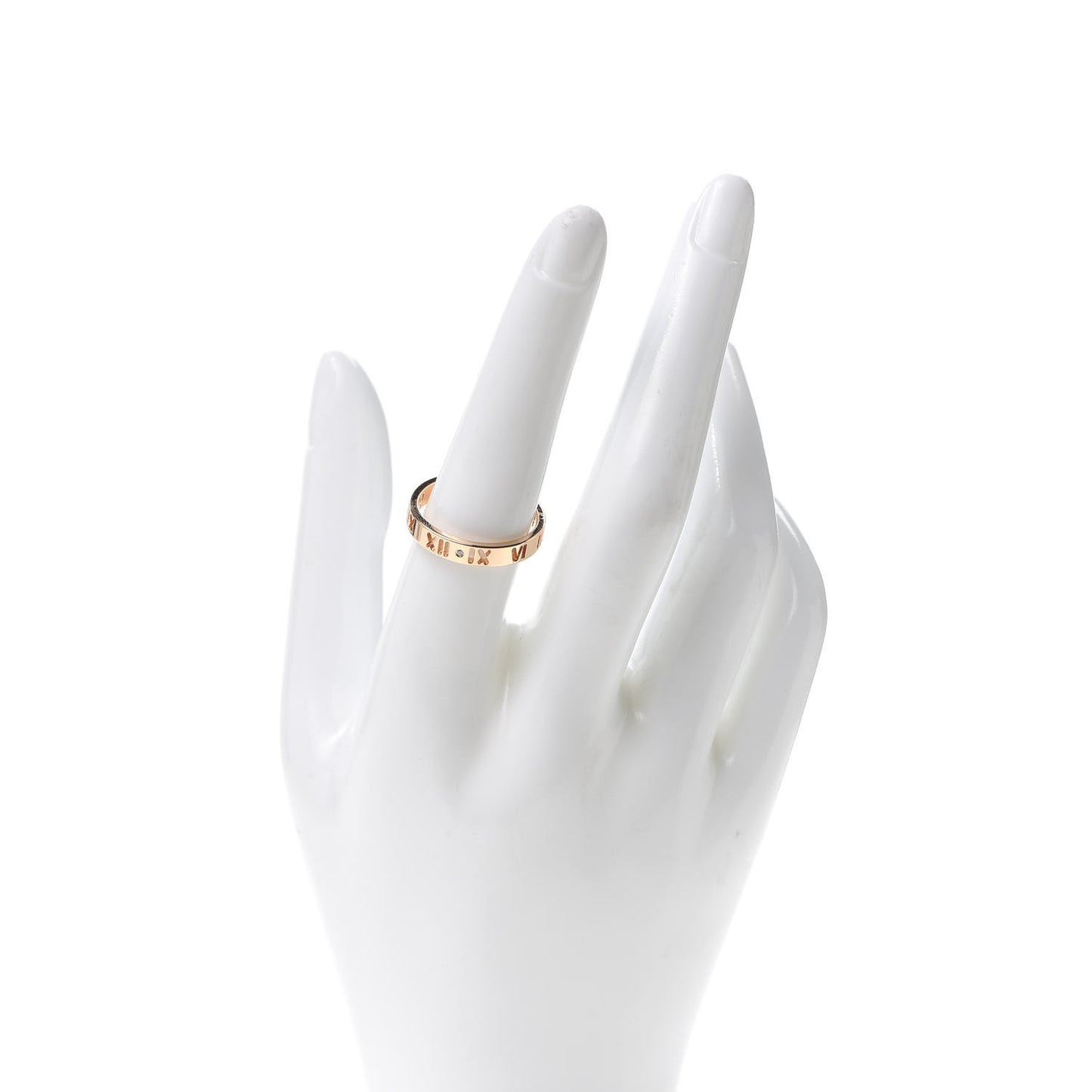 18K Rose Gold Diamond Atlas Pierced Ring 56 7.5