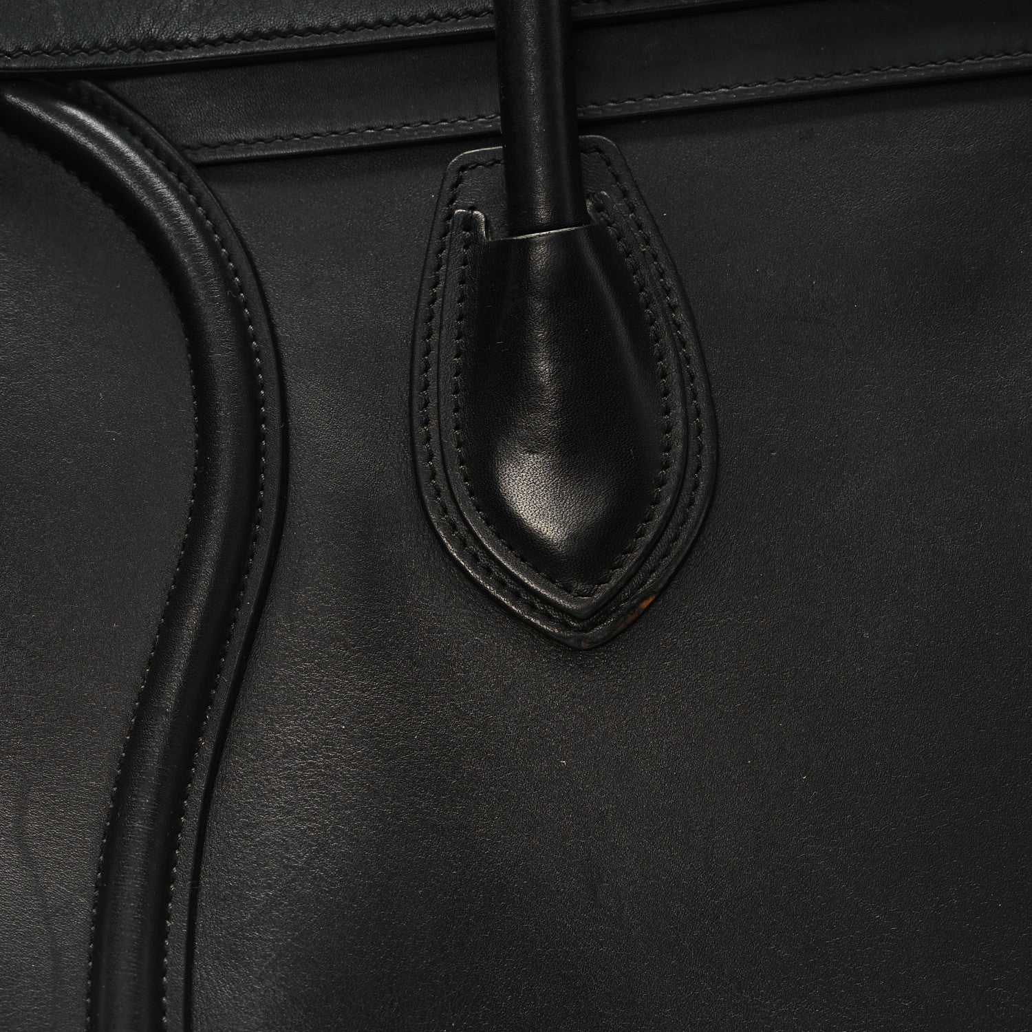 Celine Drummed Calfskin Mini Luggage Black 11 of 11