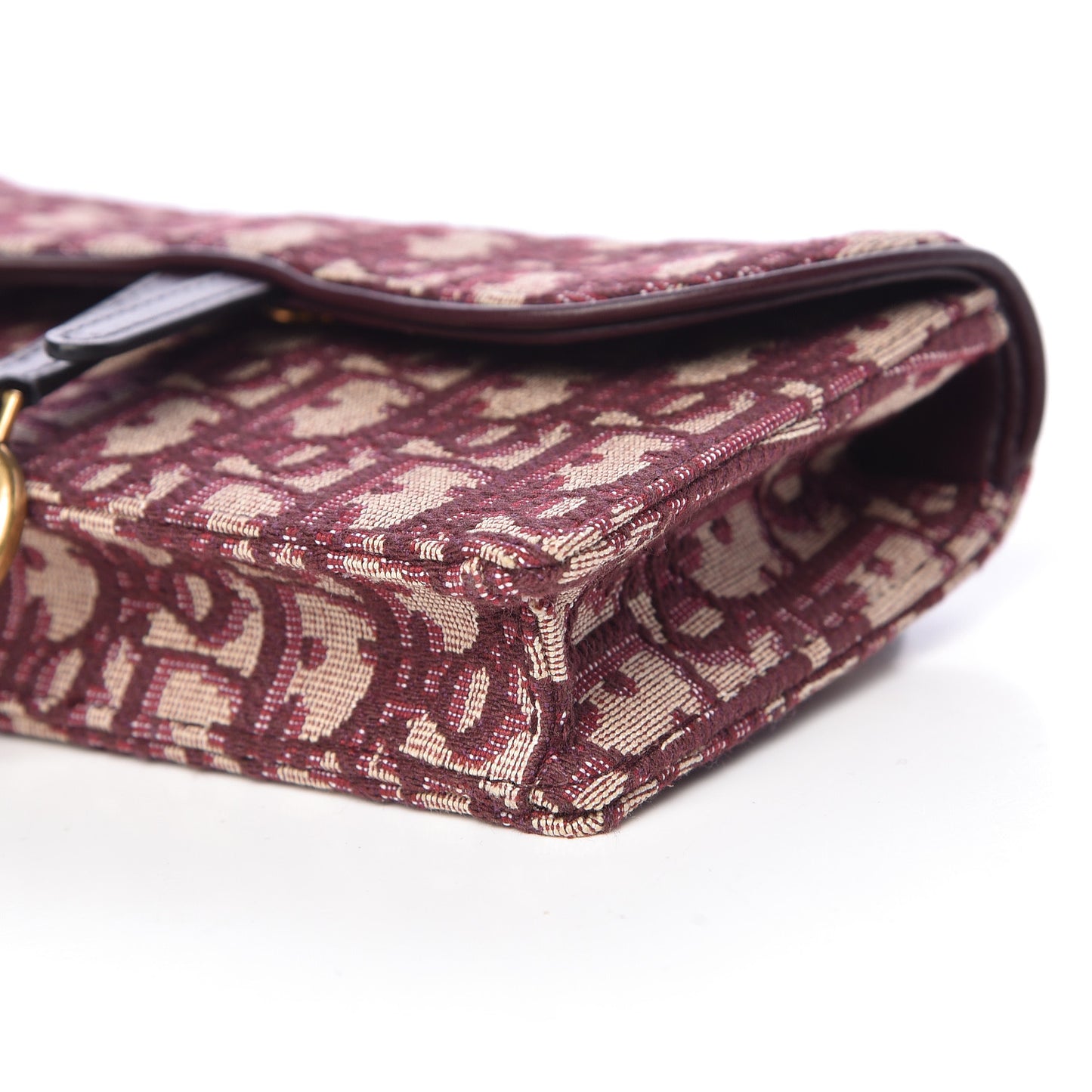 Oblique Saddle Belt Bag Bordeaux