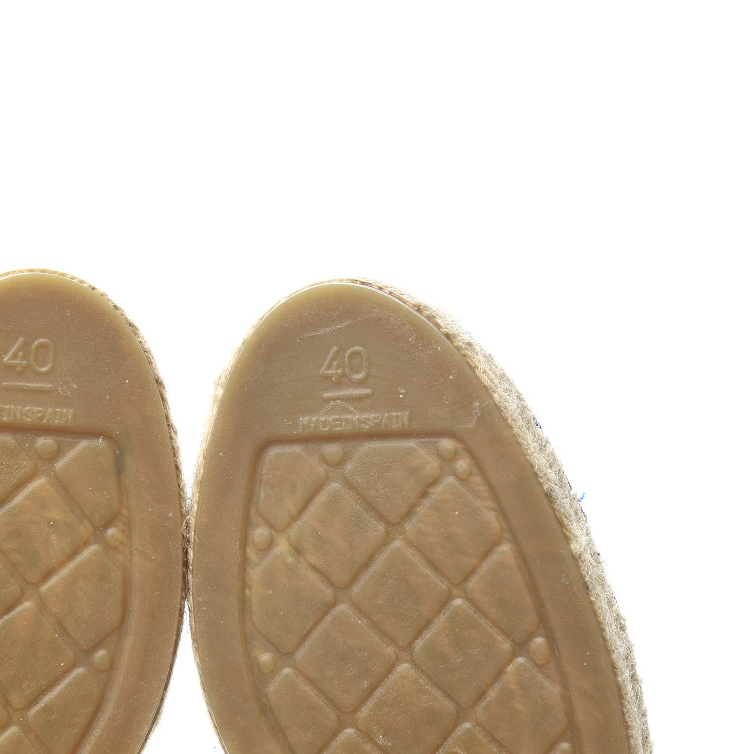 Chanel Mesh Lambskin Plaid Print CC Espadrilles 40 Blue White Red 6 of 10