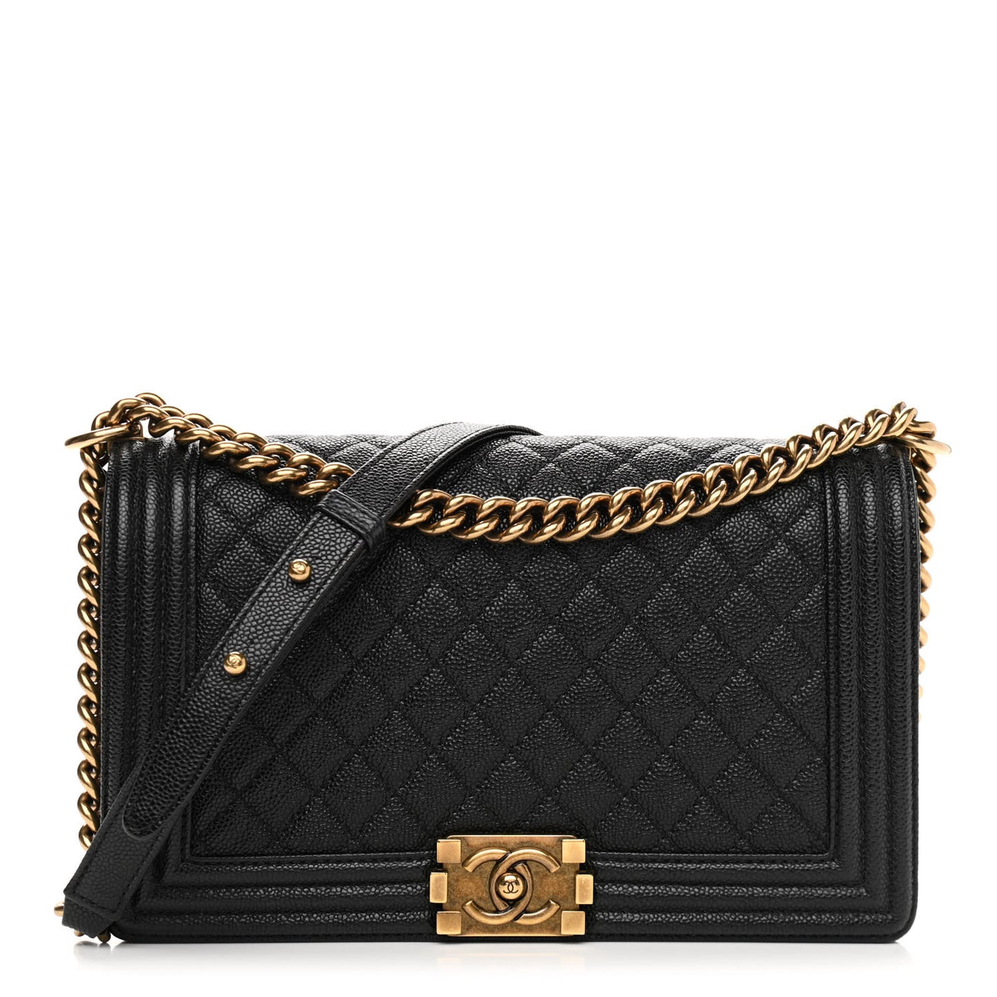 Caviar Quilted New Medium Boy Flap Black