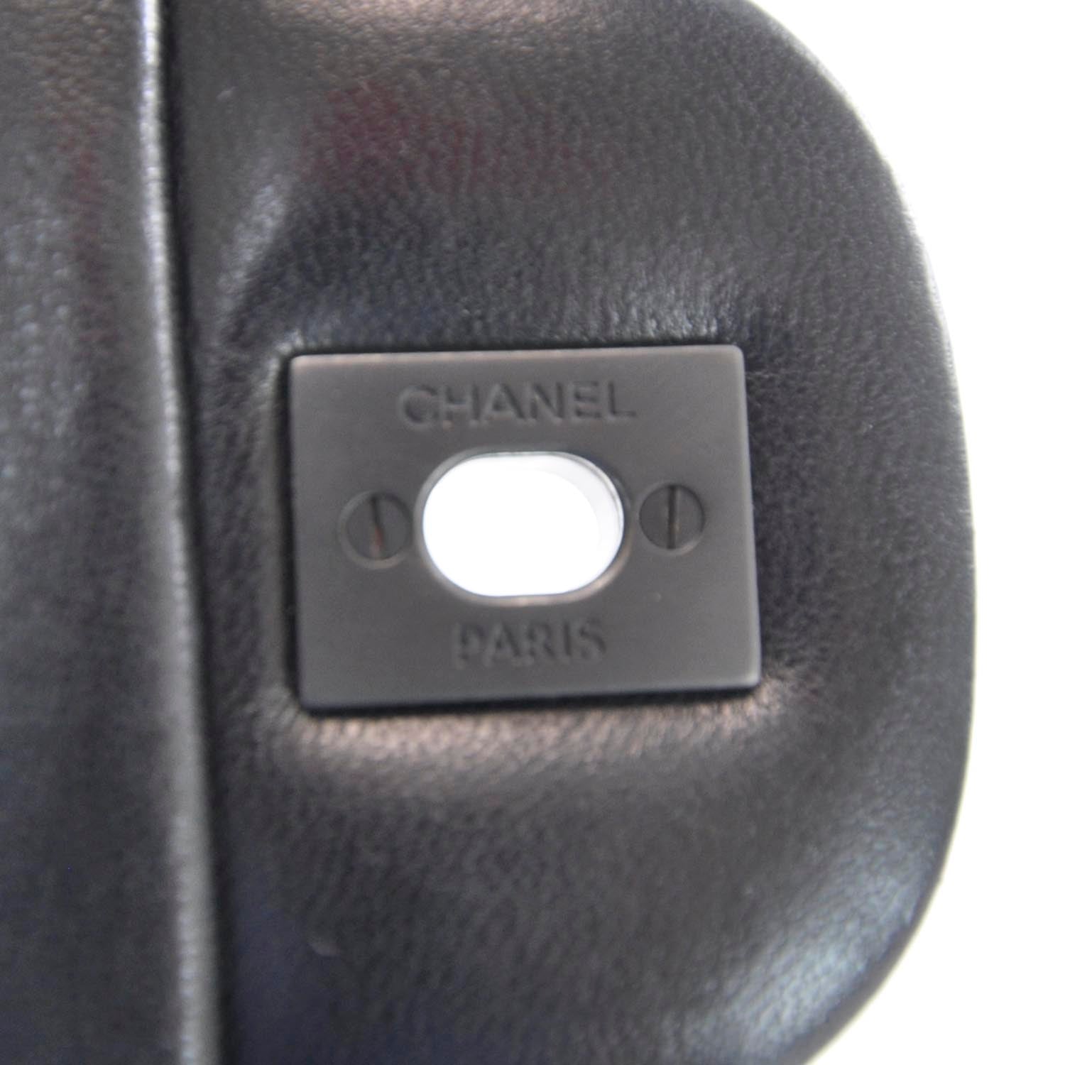 Chanel Lambskin Quilted Jumbo Flap Black BHW 11P 10 of 10