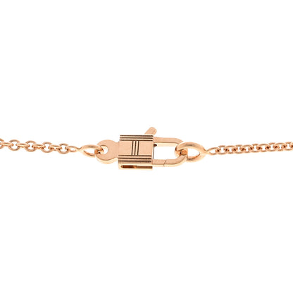Hermes 18K Rose Gold Blue Sapphire Kelly Amulettes Pendant Necklace 4 of 6