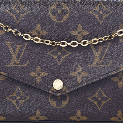 Louis Vuitton Monogram Pochette Felicie Chain Wallet Fuchsia 12 of 13