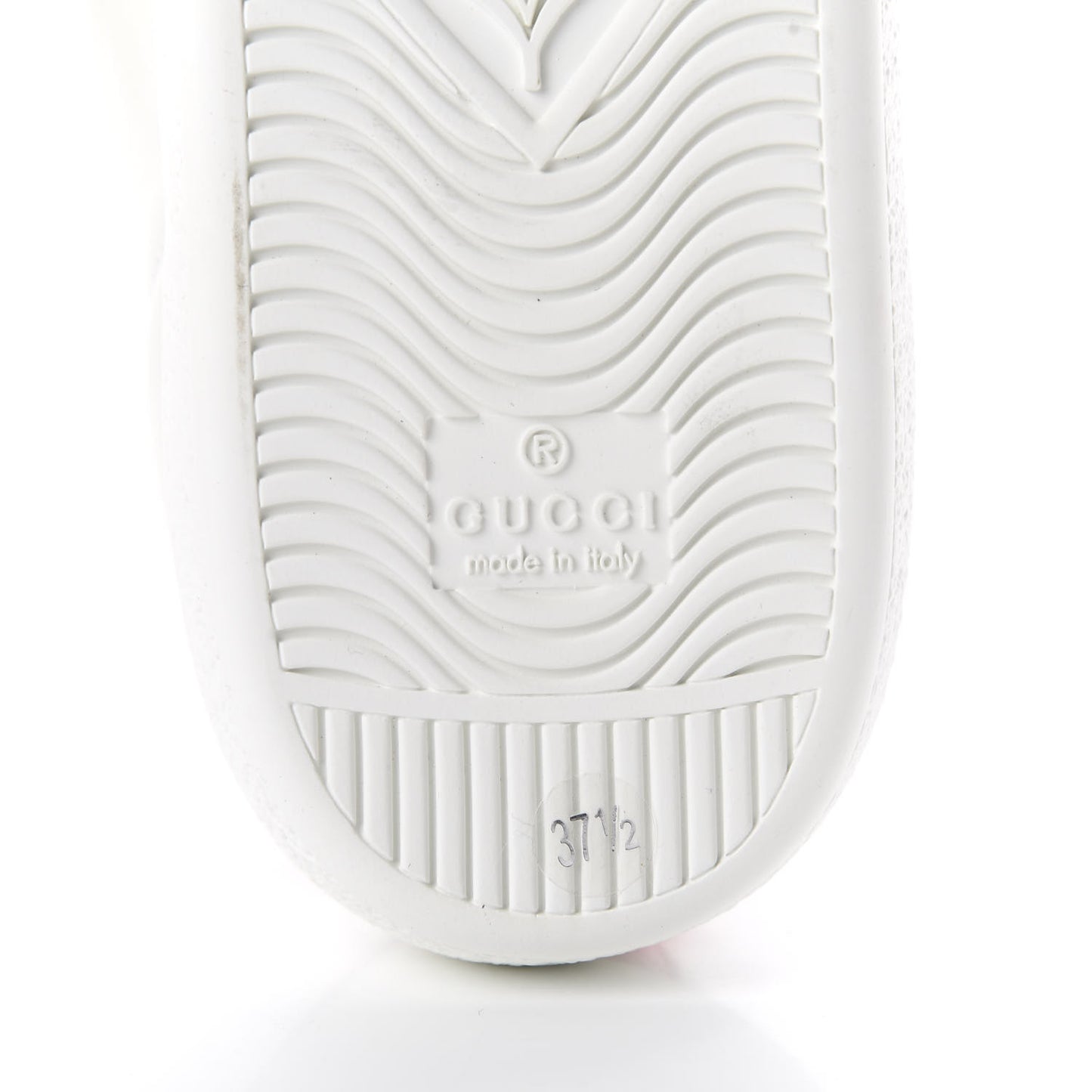 Calfskin Ayers Bee Embroidered Womens Ace Sneakers 37.5 White Green