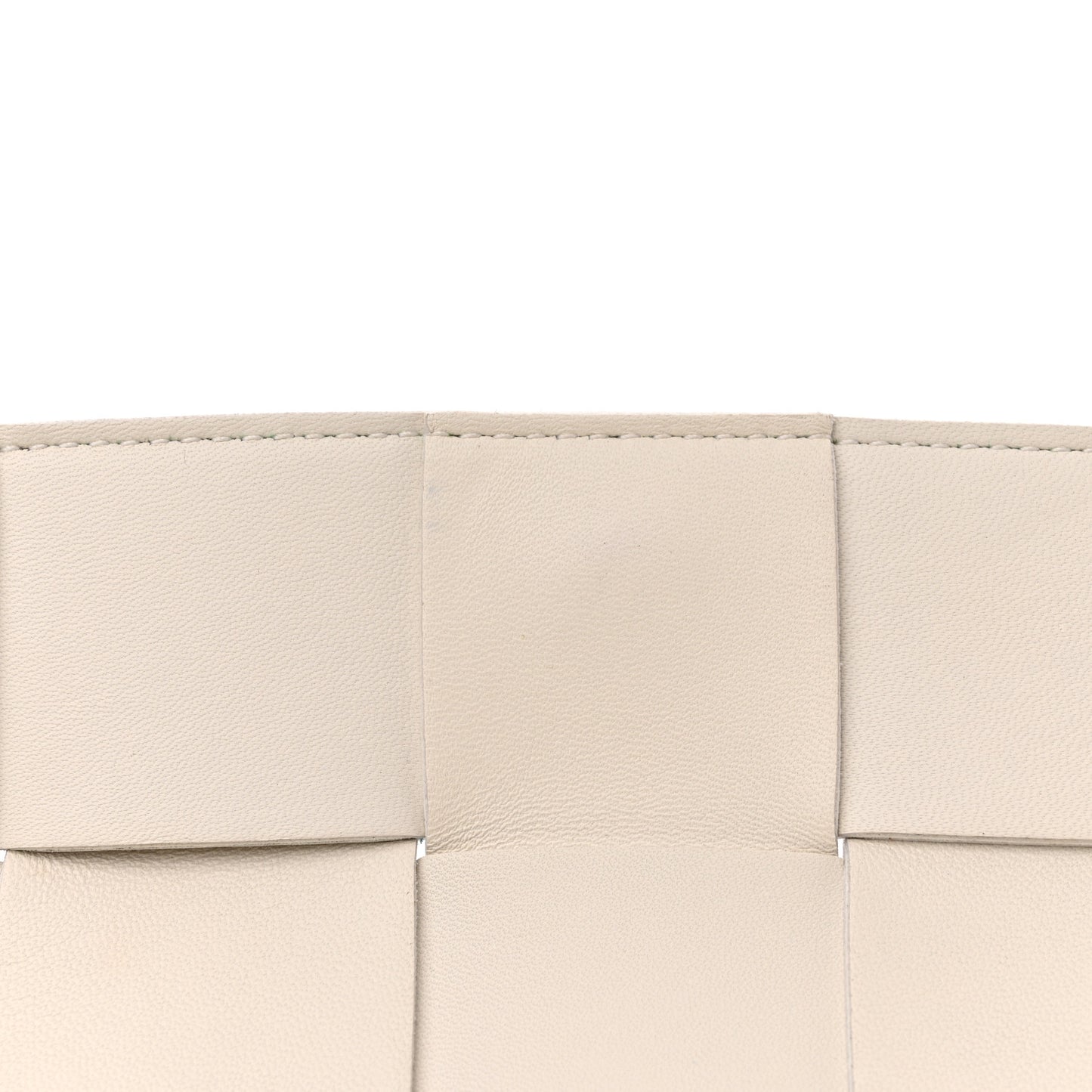 Lambskin Maxi Intrecciato Cassette Crossbody Bag White