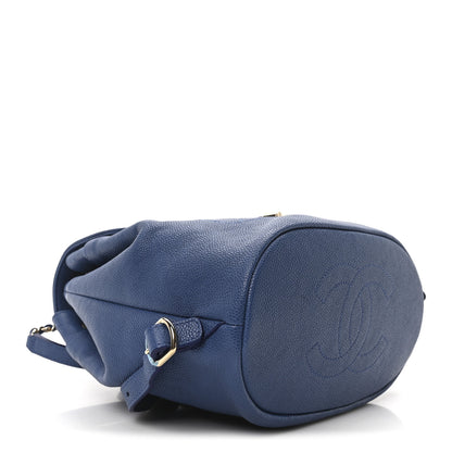 Chanel Caviar Quilted Backpack Blue 4 of 9