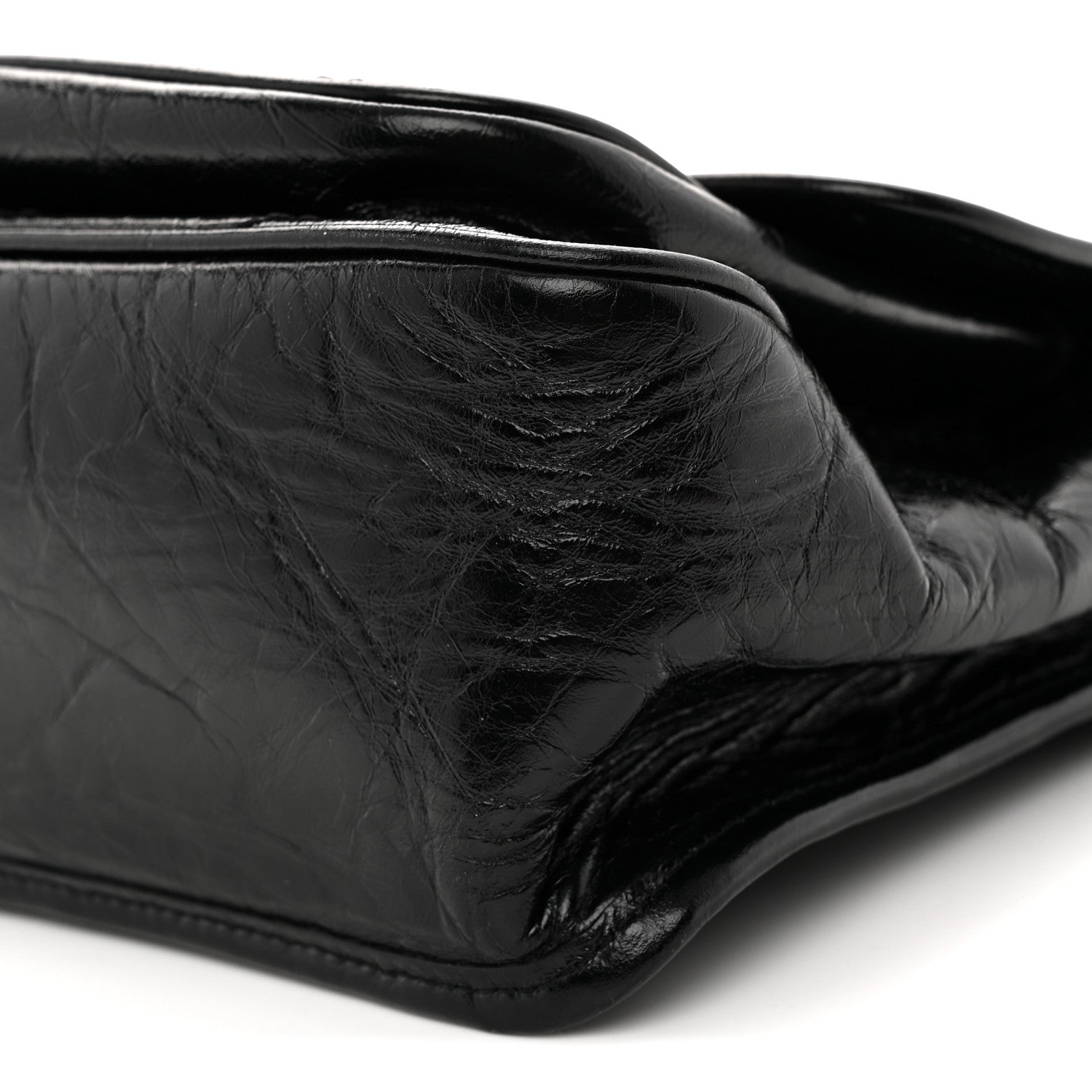 Saint Laurent Crinkled Calfskin Matelasse Monogram Medium Niki Chain Satchel Black 10 of 10