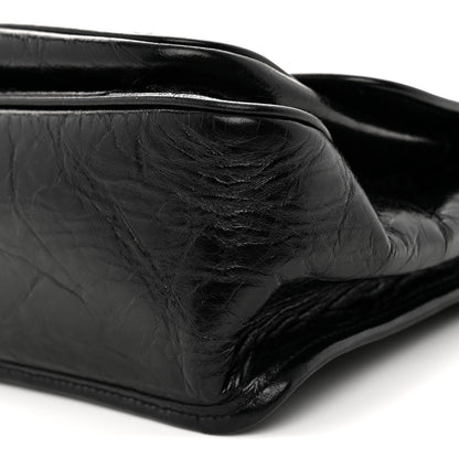 Saint Laurent Crinkled Calfskin Matelasse Monogram Medium Niki Chain Satchel Black 10 of 10