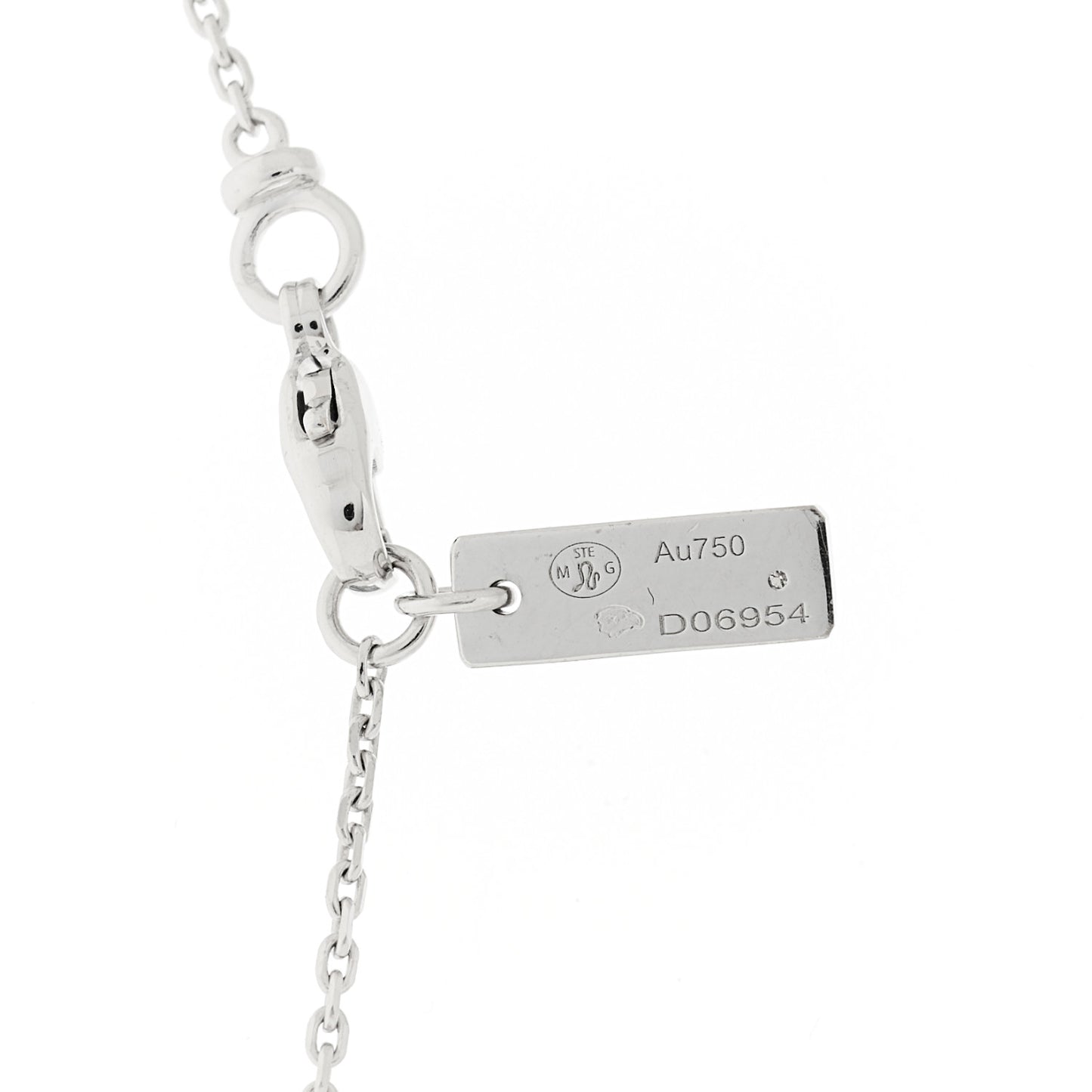 18K White Gold Diamond My Twin Tie Necklace