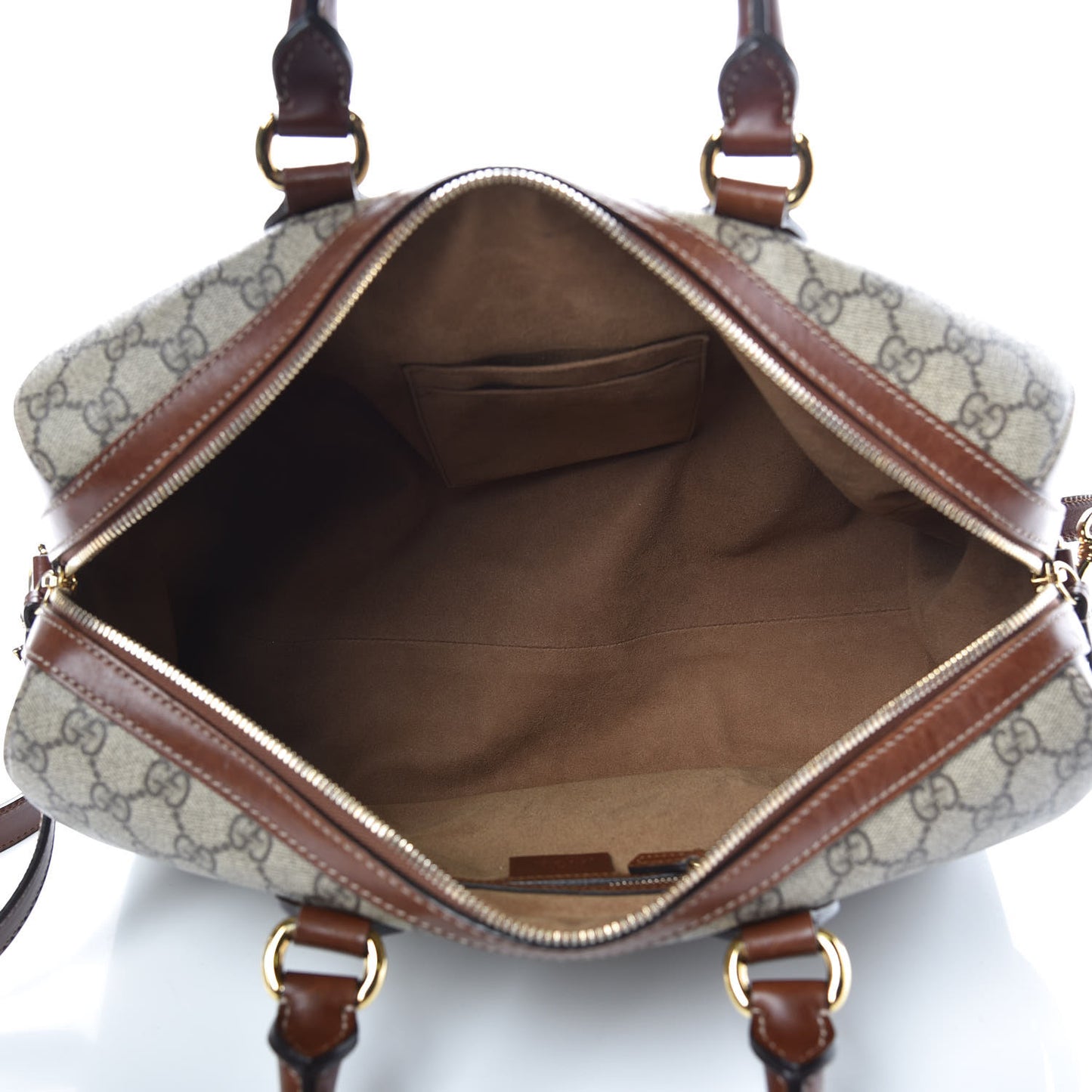 GG Supreme Monogram Medium Boston Beige Cuir