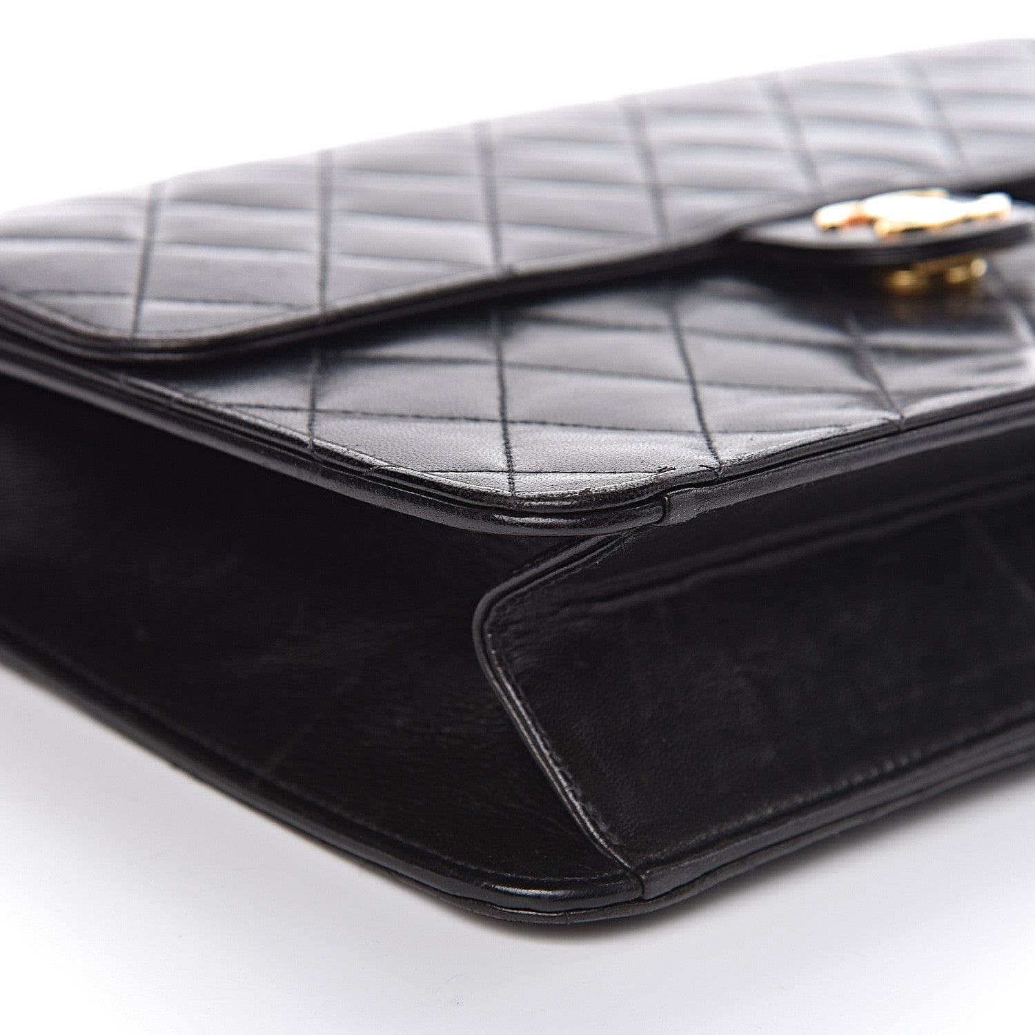 Chanel Lambskin Quilted Medium Single Flap Black 16 of 21
