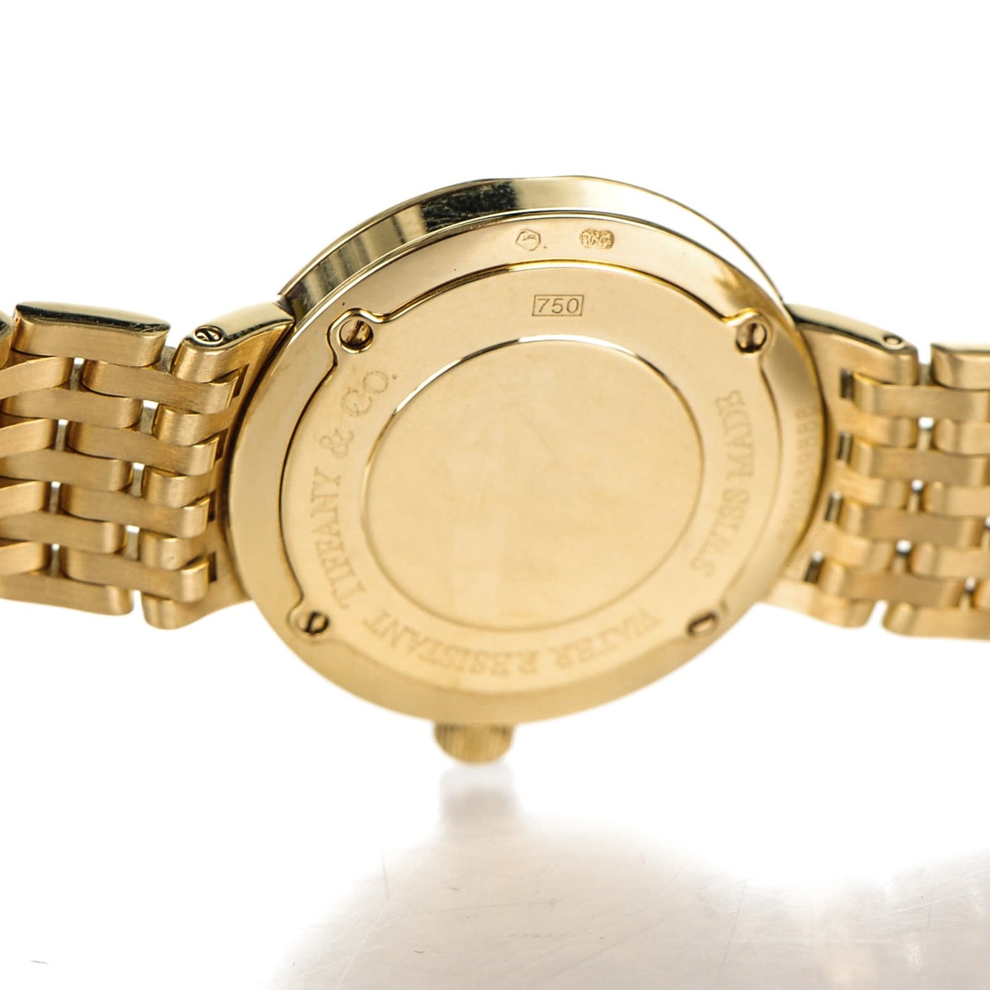 18K Yellow Gold Diamond Bezel 25mm Quartz Watch