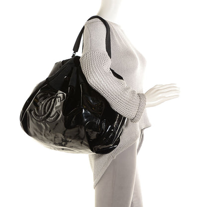 Chanel Vinyl Stretch Spirit Large Cabas Black 2 of 8