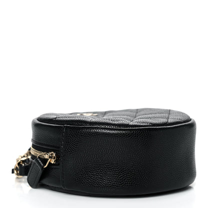 Chanel Caviar Quilted Round Clutch With Chain Black 4 of 11