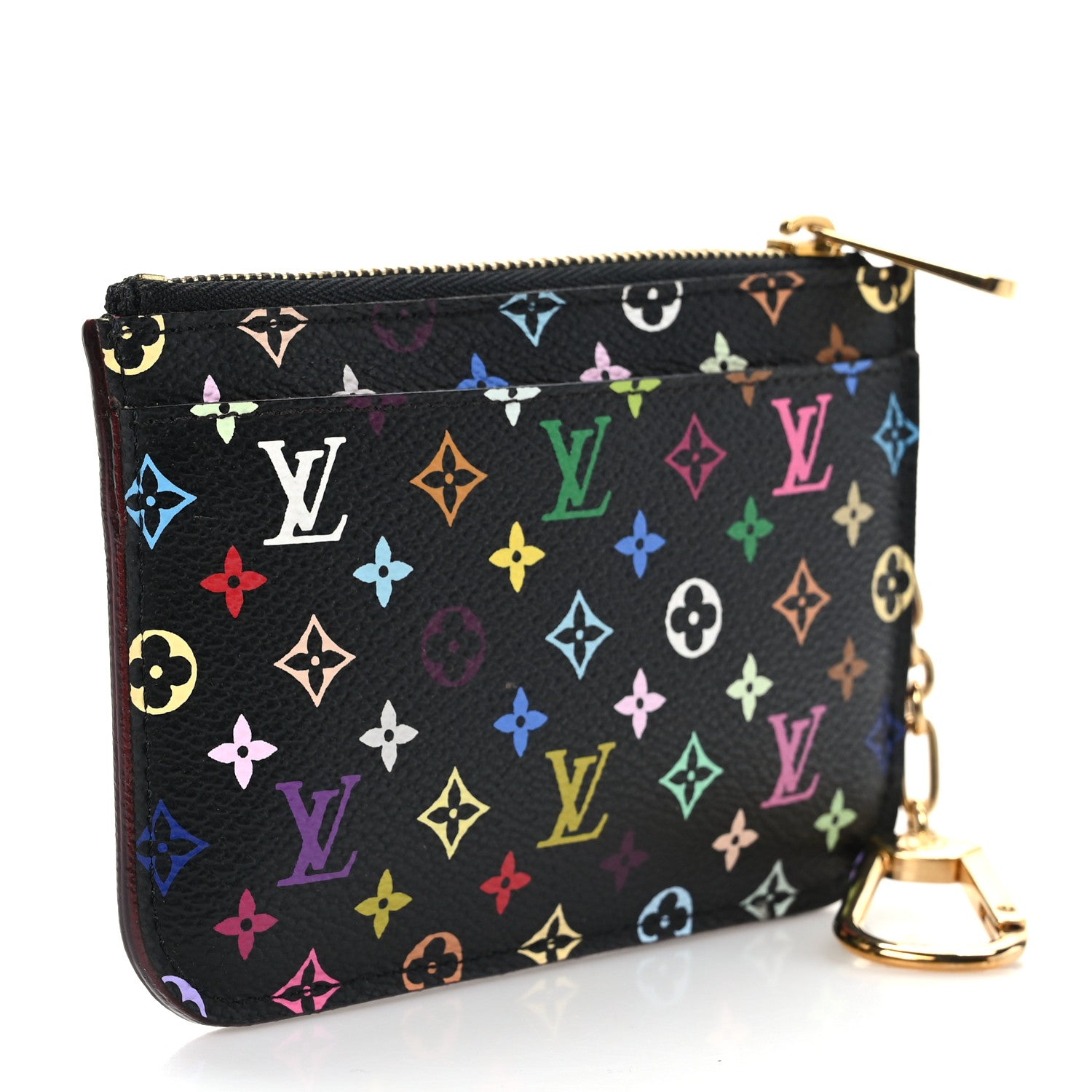 Louis Vuitton Monogram Multicolor Key Pouch Black Grenade 3 of 7