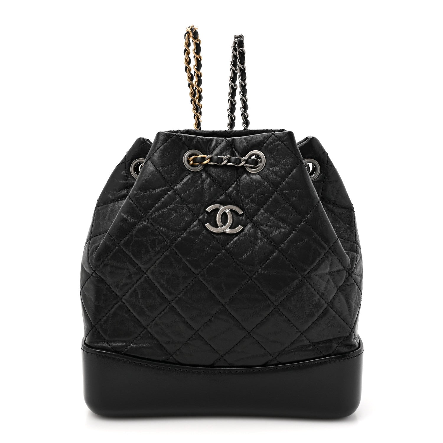 Chanel Aged Calfskin Quilted Small Gabrielle Backpack Black 1 of 11
