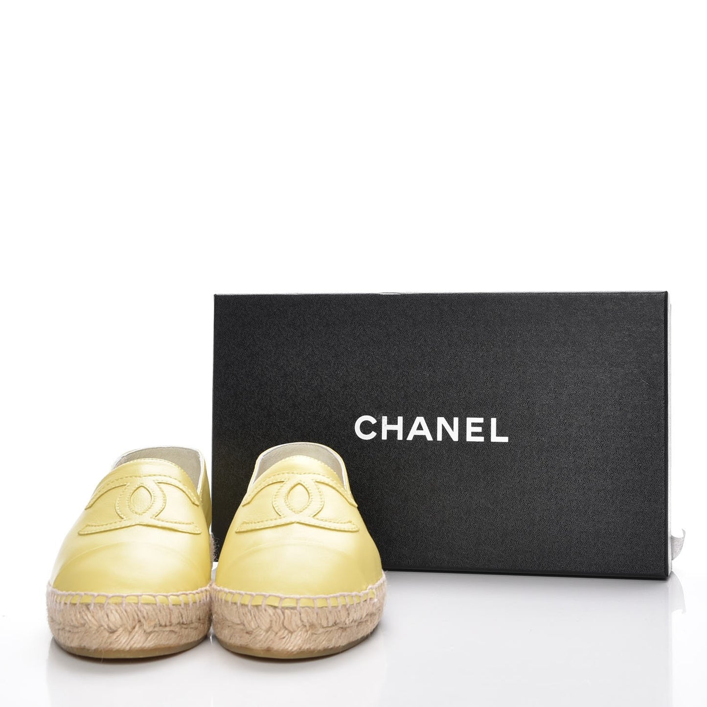 Lambskin CC Espadrilles 39 Yellow